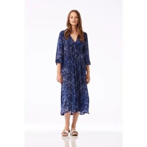 One Season Australia Mia Dress S Blue Sardinia Boho Coastal Resort Maxi caftan